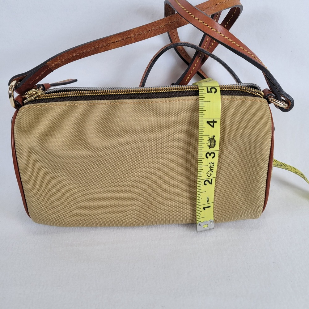 Dooney & Bourke Womens Nylon Buffy Zipper Closure Crossbody Bag One Size Brown - Picture 7 of 9